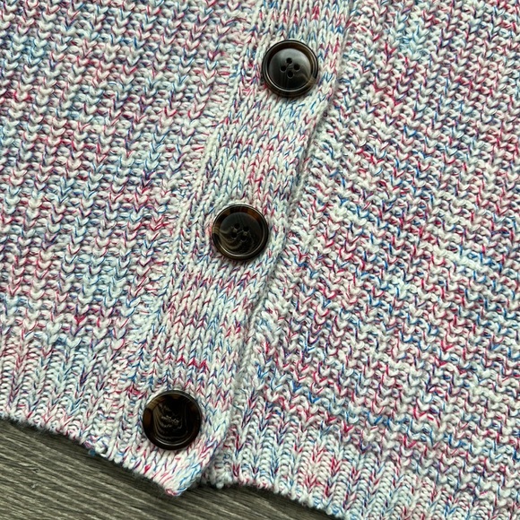 LULU’S White Multi Bright & Cozy Chunky Knit Button Up Cardigan Sweater - Picture 8 of 15